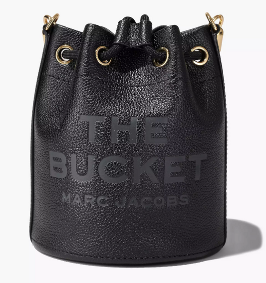 black bucket bag