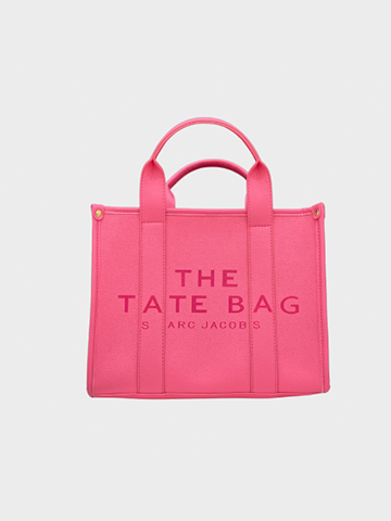 Pink leather Tote Bag