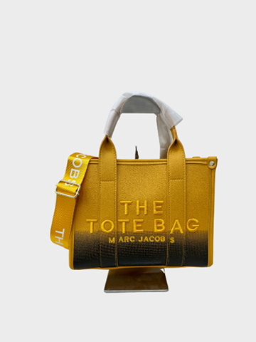 Dual Shade Cyan Leather Tote Bag
