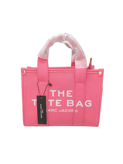 Pink leather Tote Bag