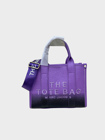 Dual Shade Cyan Leather Tote Bag