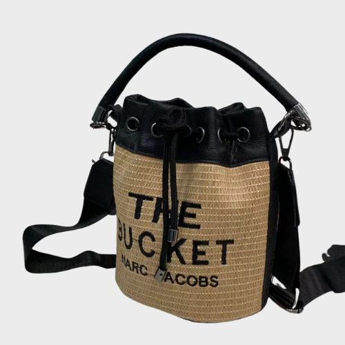 Black Bown Double Shade Bucket Bag