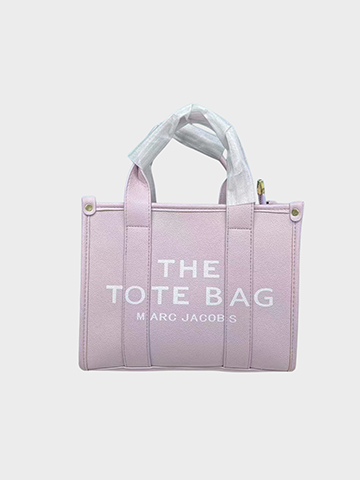 Light Pink Leather Tote Bag