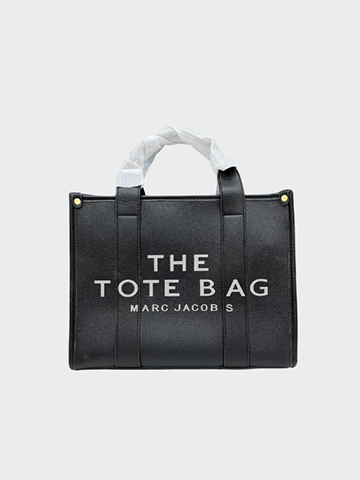 Black Leather Tote Bag