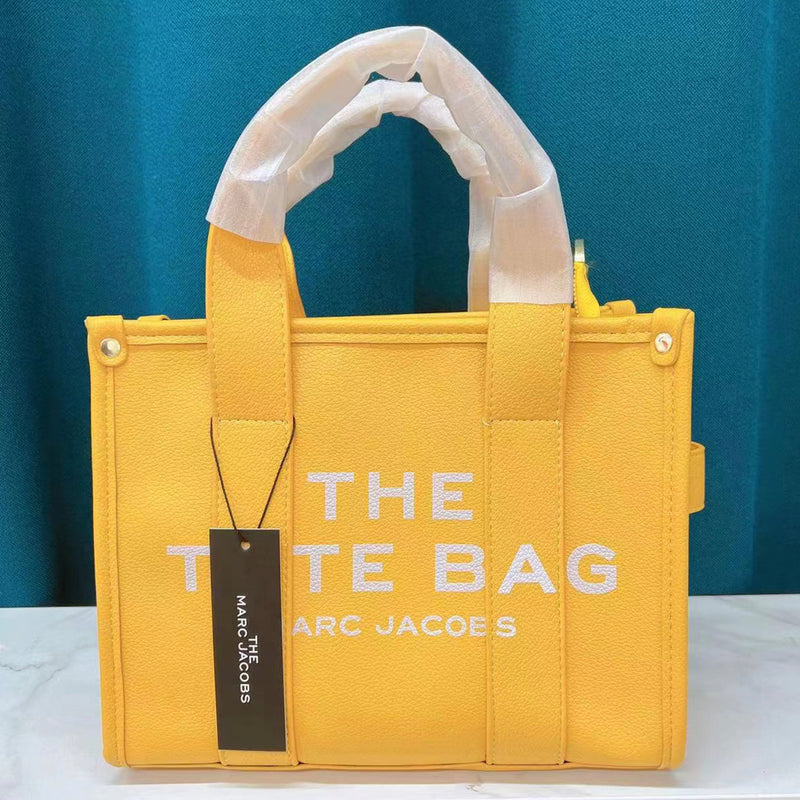 Yellow Leather Tote Bag