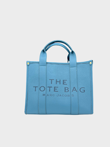 Dark Cyan Leather Tote Bag