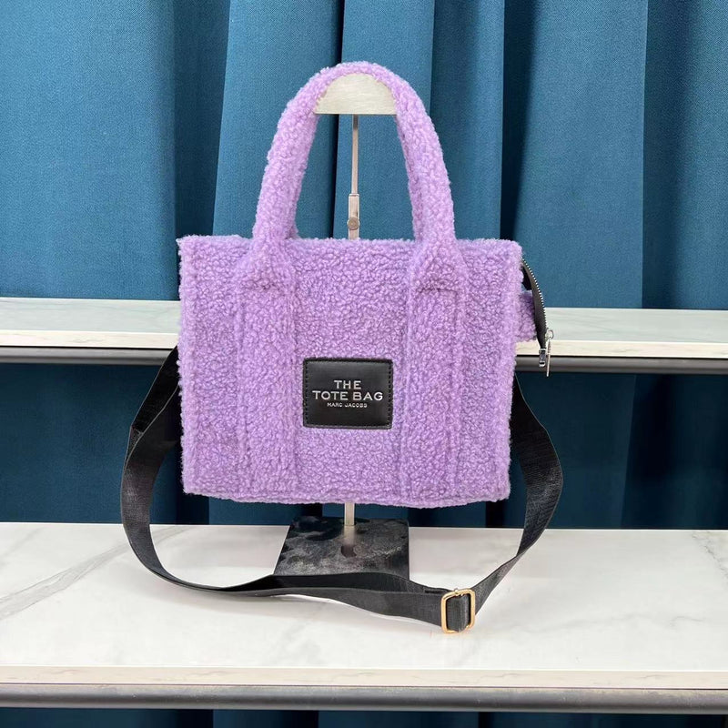 Purple Teddy Tote Bag