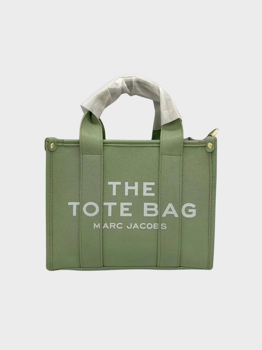 Green Leather Tote Bag