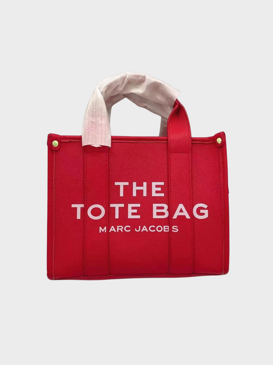 Red Leather Tote Bag