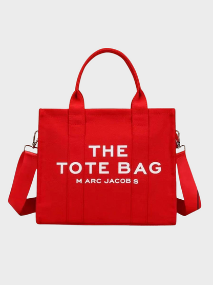 Red Canvas Tote Bag