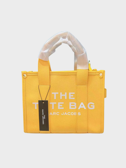 Yellow Leather Tote Bag