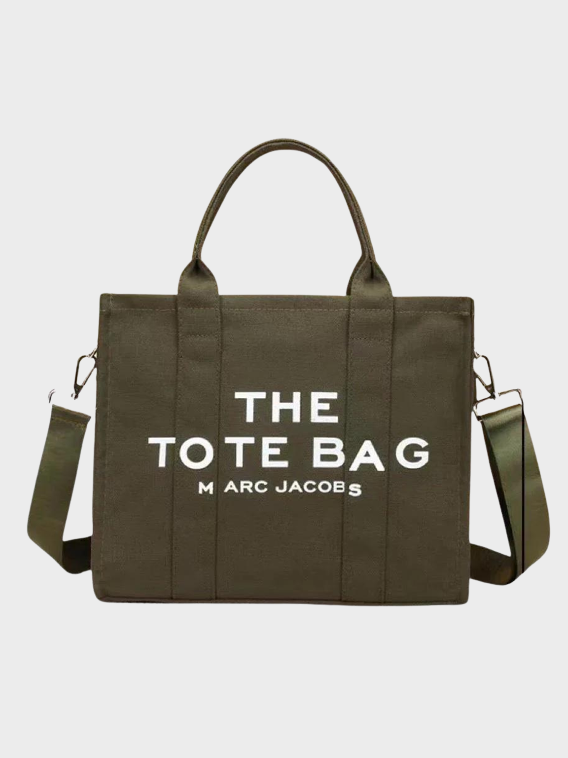 Olive Green Canvas Tote Bag