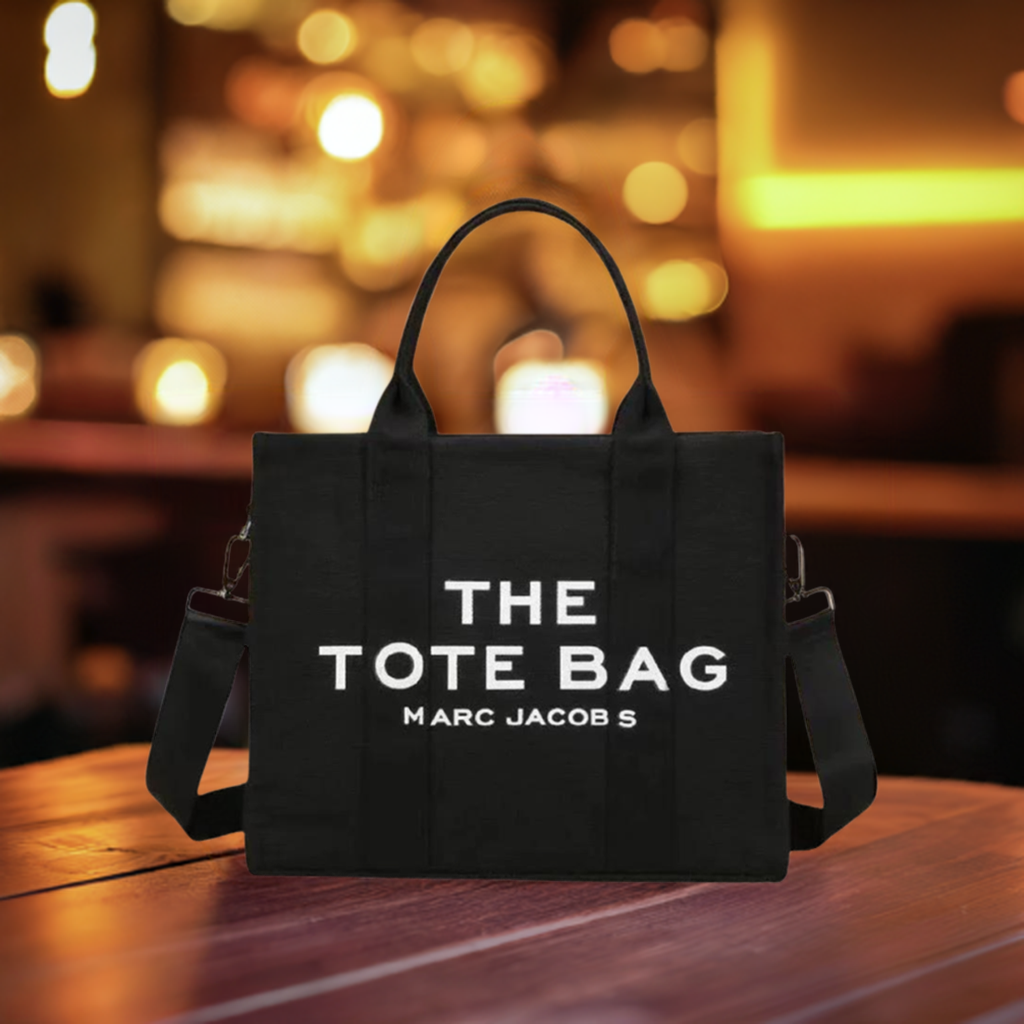 Black Canvas Tote Bag